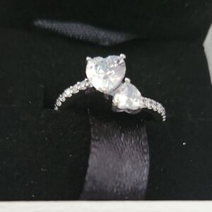 Elegant Heart-Shaped Silver Ring